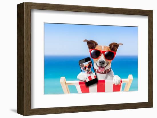 Summer Selfie Dog-Javier Brosch-Framed Photographic Print