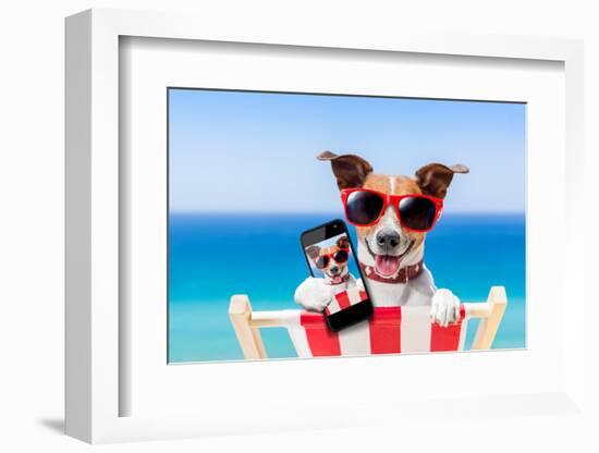 Summer Selfie Dog-Javier Brosch-Framed Photographic Print