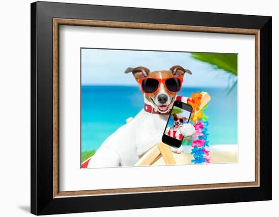 Summer Selfie Dog-Javier Brosch-Framed Photographic Print