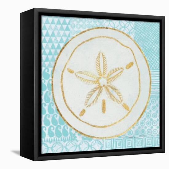 Summer Shells I Teal and Gold-Kathrine Lovell-Framed Stretched Canvas