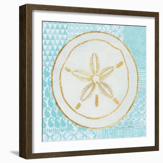 Summer Shells I Teal and Gold-Kathrine Lovell-Framed Art Print