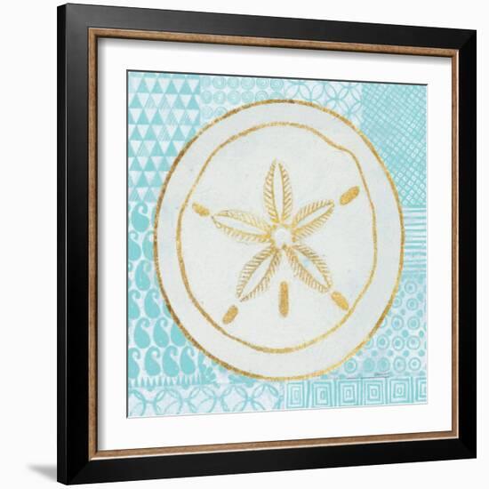 Summer Shells I Teal and Gold-Kathrine Lovell-Framed Art Print