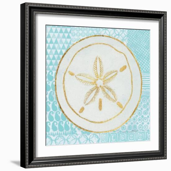 Summer Shells I Teal and Gold-Kathrine Lovell-Framed Art Print