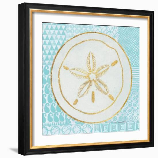 Summer Shells I Teal and Gold-Kathrine Lovell-Framed Art Print