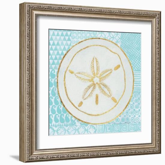 Summer Shells I Teal and Gold-Kathrine Lovell-Framed Art Print