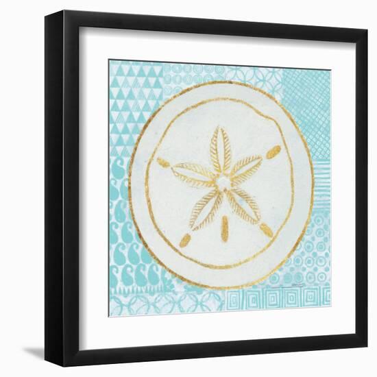 Summer Shells I Teal and Gold-Kathrine Lovell-Framed Art Print