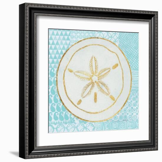 Summer Shells I Teal and Gold-Kathrine Lovell-Framed Art Print