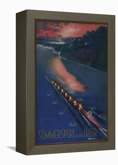 Summer Sport in the USSR (Poster of the Intourist Compan), 1939-null-Framed Premier Image Canvas