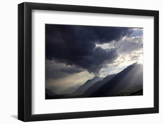 Summer Storm Clearing over the Mountains of the Valais Region, Swiss Alps, Switzerland, Europe-David Pickford-Framed Photographic Print