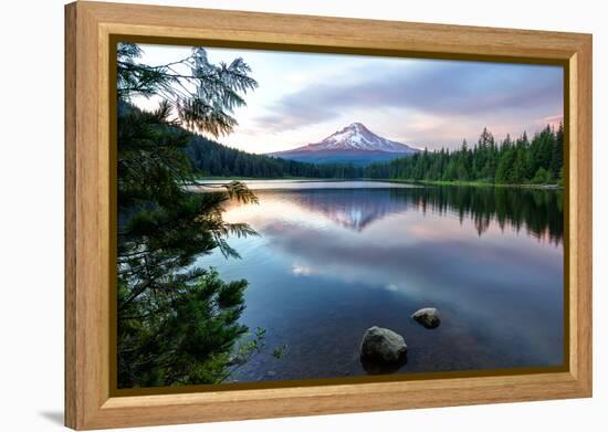 Summer Sunset at Trillium Lake, Oregon-Vincent James-Framed Premier Image Canvas