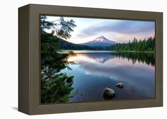 Summer Sunset at Trillium Lake, Oregon-Vincent James-Framed Premier Image Canvas