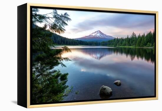 Summer Sunset at Trillium Lake, Oregon-Vincent James-Framed Premier Image Canvas