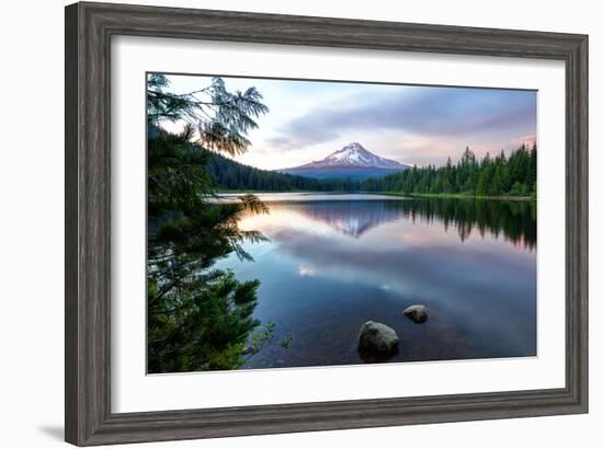 Summer Sunset at Trillium Lake, Oregon-Vincent James-Framed Photographic Print