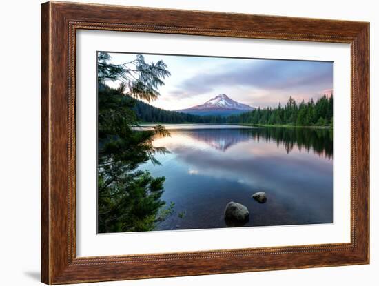 Summer Sunset at Trillium Lake, Oregon-Vincent James-Framed Photographic Print