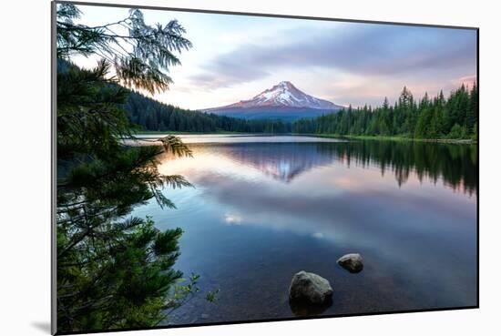 Summer Sunset at Trillium Lake, Oregon-Vincent James-Mounted Photographic Print