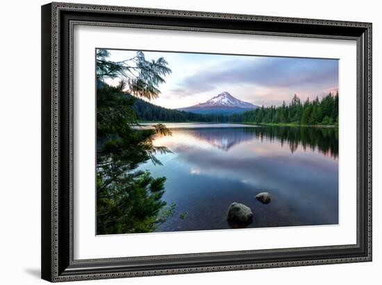 Summer Sunset at Trillium Lake, Oregon-Vincent James-Framed Photographic Print