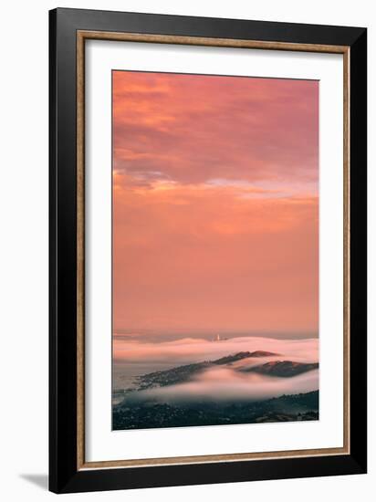 Summer Sunset Mood Over Mill Valley, San Francisco-Vincent James-Framed Photographic Print