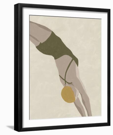 Summer Swim - Plunge-Aurora Bell-Framed Giclee Print