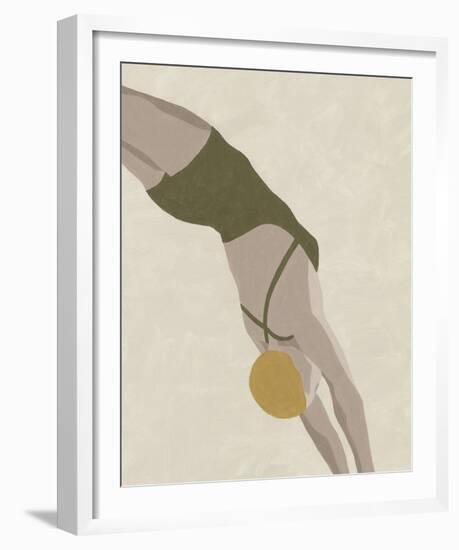 Summer Swim - Plunge-Aurora Bell-Framed Giclee Print