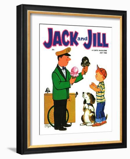 Summer Treat - Jack and Jill, July 1962-Helen Wright-Framed Giclee Print