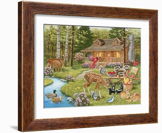 Summer Treats for Forest Friends-William Vanderdasson-Framed Giclee Print