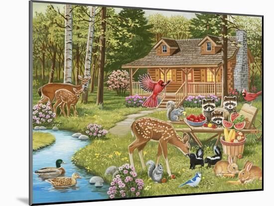 Summer Treats for Forest Friends-William Vanderdasson-Mounted Giclee Print