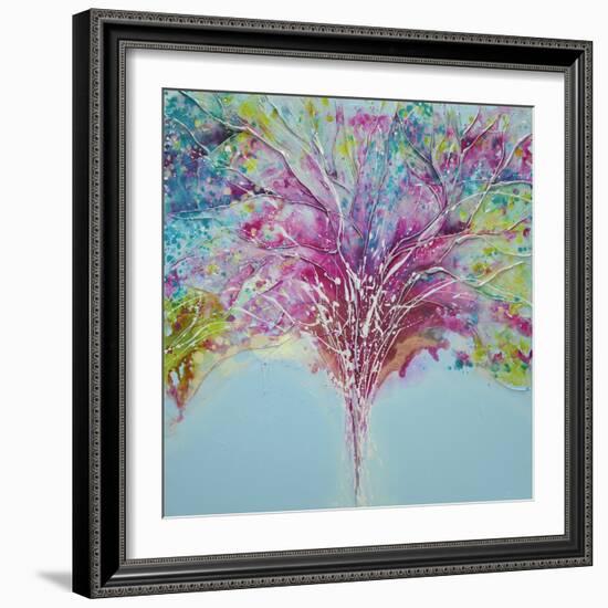 Summer Tree Lights-Caroline Ashwood-Framed Giclee Print