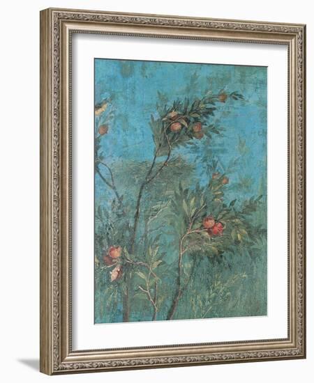 Summer Triclinium: Garden Paintings, 20 A.D. Detail. Ancient Roman painting. Palazzo Massimo, Rome-null-Framed Art Print