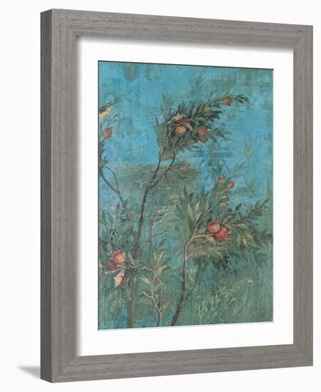 Summer Triclinium: Garden Paintings, 20 A.D. Detail. Ancient Roman painting. Palazzo Massimo, Rome-null-Framed Art Print