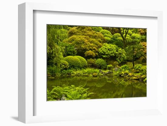 Summer, Upper Pond, Strolling Garden, Portland, Oregon, USA-Michel Hersen-Framed Photographic Print