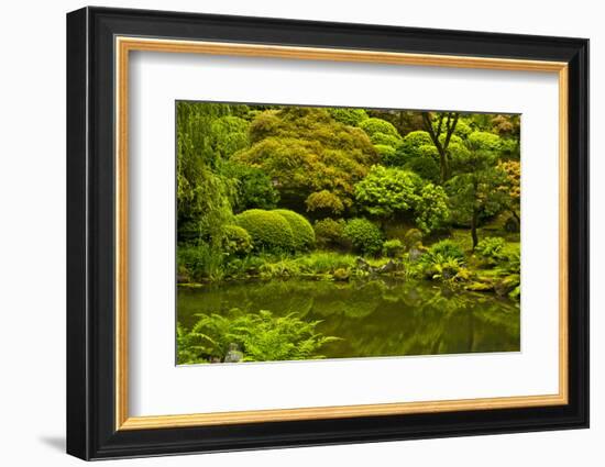 Summer, Upper Pond, Strolling Garden, Portland, Oregon, USA-Michel Hersen-Framed Photographic Print