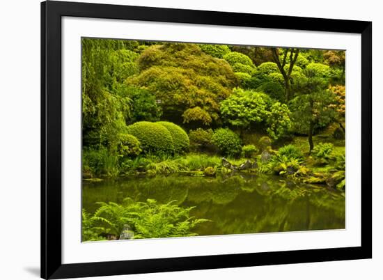 Summer, Upper Pond, Strolling Garden, Portland, Oregon, USA-Michel Hersen-Framed Premium Photographic Print