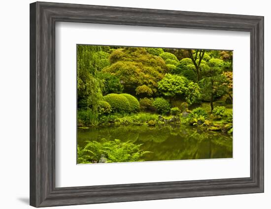 Summer, Upper Pond, Strolling Garden, Portland, Oregon, USA-Michel Hersen-Framed Premium Photographic Print