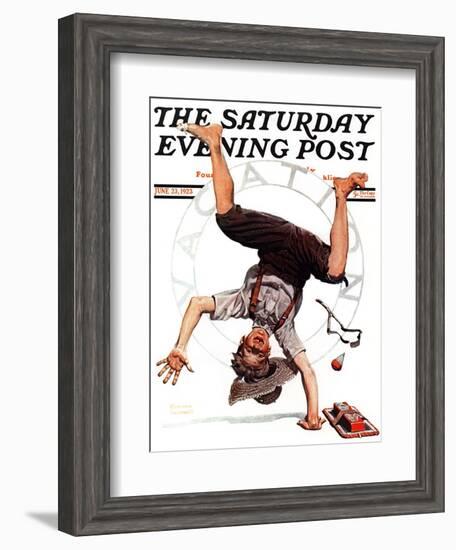 "Summer Vacation, 1923" Saturday Evening Post Cover, June 23,1923-Norman Rockwell-Framed Giclee Print