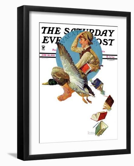 "Summer Vacation, 1934" Saturday Evening Post Cover, June 30,1934-Norman Rockwell-Framed Giclee Print