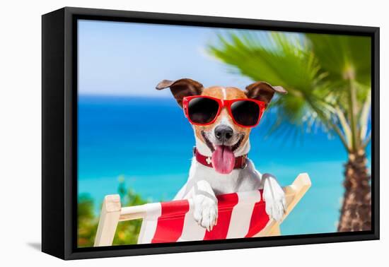 Summer Vacation Dog-Javier Brosch-Framed Premier Image Canvas