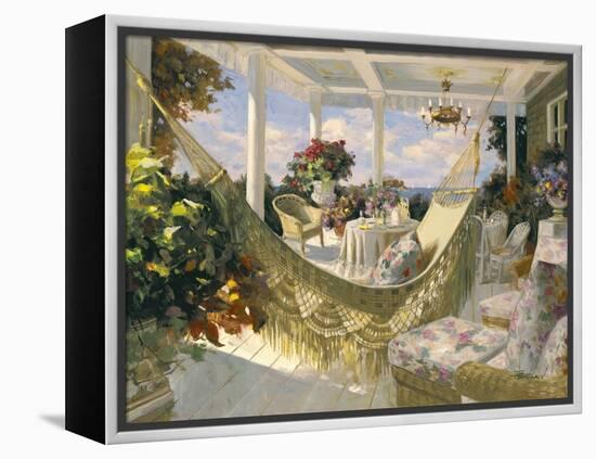 Summer Veranda-Benjamin-Framed Stretched Canvas