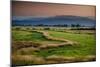 Summer Wildfires Create Hazy Conditions Sunset Over Looking The Ranch Lands South Of Jackson, WY-Jay Goodrich-Mounted Photographic Print