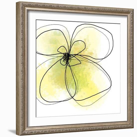 Summer Yellow Petals-Jan Weiss-Framed Art Print