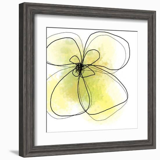 Summer Yellow Petals-Jan Weiss-Framed Art Print