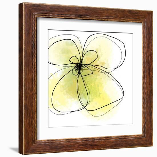 Summer Yellow Petals-Jan Weiss-Framed Art Print