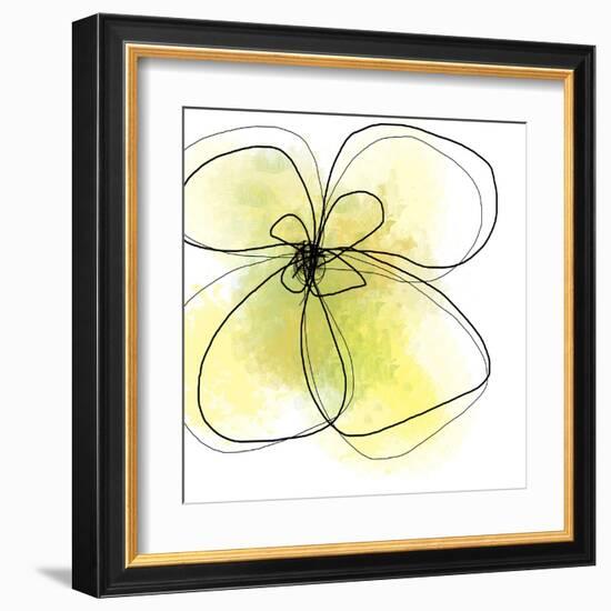 Summer Yellow Petals-Jan Weiss-Framed Art Print