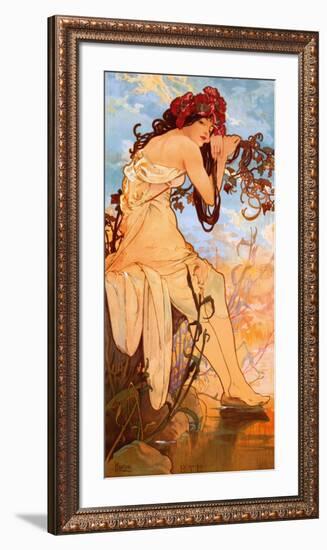 Summer-Alphonse Mucha-Framed Art Print