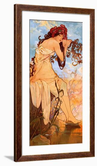 Summer-Alphonse Mucha-Framed Art Print