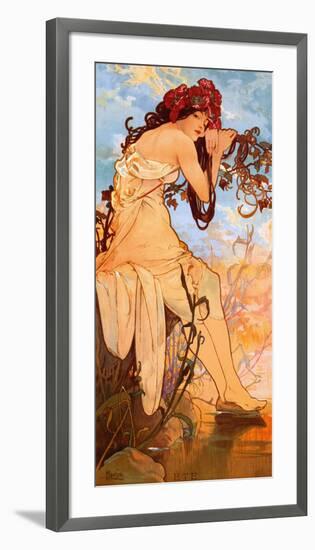 Summer-Alphonse Mucha-Framed Art Print