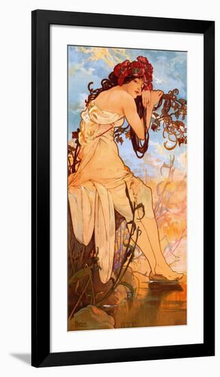 Summer-Alphonse Mucha-Framed Art Print