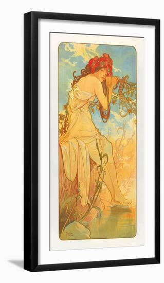 Summer-Alphonse Mucha-Framed Premium Giclee Print