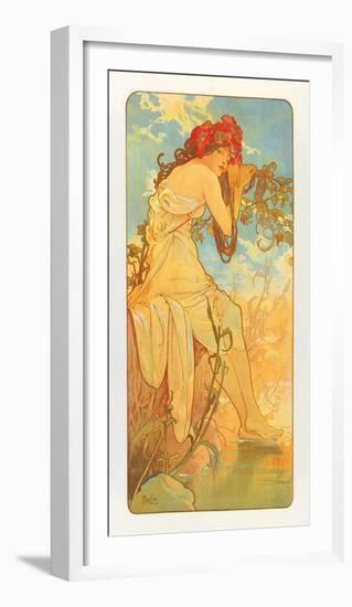 Summer-Alphonse Mucha-Framed Premium Giclee Print