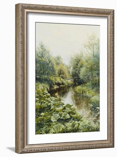 Summerday at the Stream; Sommerdag Ved Aen, 1909-Peder Mork Monsted-Framed Giclee Print