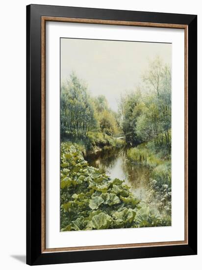 Summerday at the Stream-Peder Mork Monsted-Framed Giclee Print